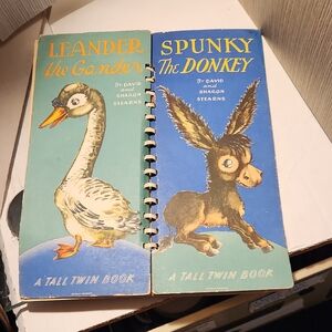 Vintage Children's Books - Leander the Gander & Spunky the Donkey 1945